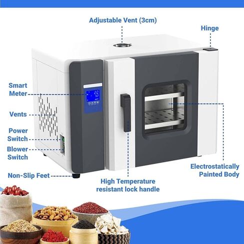 Lab Oven, Thermostatic Digital Blast Drying Oven, Digital Forced Air Convection Drying Vacuum Oven, Industrial Dryer for Components/Food, Galvanized Inner in Saudi Arabia