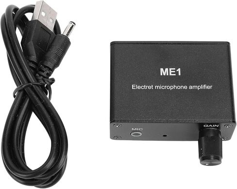 Microphone Amplifier,Electret Microphone Amp, Adjustable Gain 0-20db, XLR Output Mic Preamp, Aluminum ABS Audio Preamplifier Mixing Board, 3 Output Ports, for Condenser Microphones in Saudi Arabia