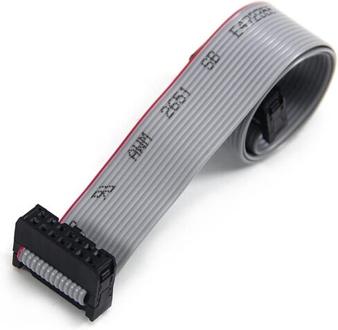 Fielect 2pcs IDC 14 Pin Connector Gray Wire Flat Ribbon Cable Connector Length 30cm 2.54mm Pitch in Saudi Arabia
