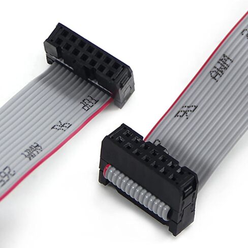 Fielect 2pcs IDC 14 Pin Connector Gray Wire Flat Ribbon Cable Connector Length 30cm 2.54mm Pitch in Saudi Arabia