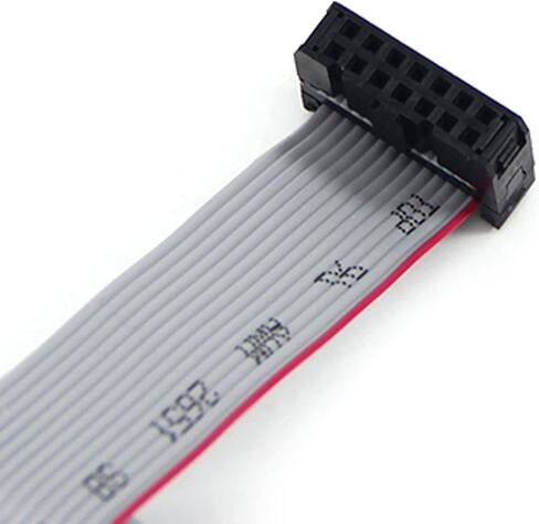 Fielect 2pcs IDC 14 Pin Connector Gray Wire Flat Ribbon Cable Connector Length 30cm 2.54mm Pitch in Saudi Arabia