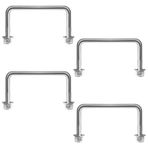 4 PCS 5" Wide Square U-Bolt, 1/2" x 5-1/8" x 3" Square Stainless Steel Boat Trailer U Bolts Clamp in Saudi Arabia