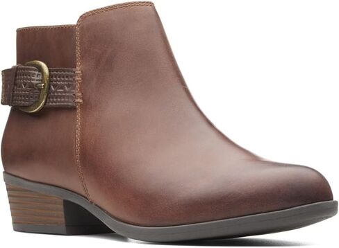Clarks Womens Addiy Kara مكدسة الكعب الكاحل Brown 8.5 Medium (B ، M) in Kuwait