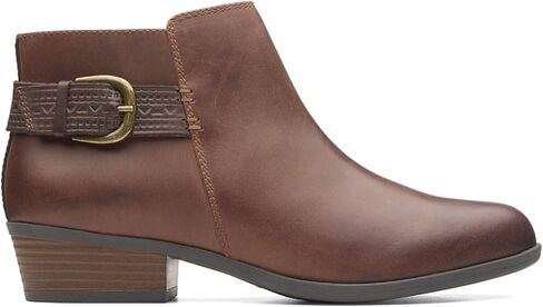 Clarks Womens Addiy Kara مكدسة الكعب الكاحل Brown 8.5 Medium (B ، M) in Kuwait