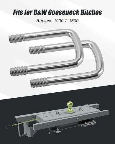 U-Bolt Kit Fit for B&W Gooseneck Hitches Safety Chain Replace 1900-2-1600 in Saudi Arabia