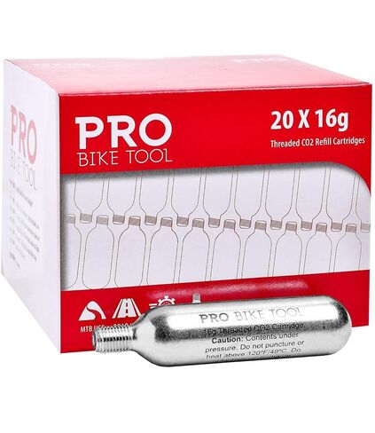16g Threaded CO2 Cartridges - for All CO2 Handheld Bike Tire Inflators with Threaded Connection - Quick Air Refill for Bicycle Tires - Cartridge for CO2 Pump - Road or MTB Bikes. in Kuwait