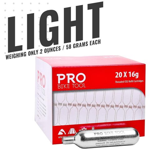 16g Threaded CO2 Cartridges - for All CO2 Handheld Bike Tire Inflators with Threaded Connection - Quick Air Refill for Bicycle Tires - Cartridge for CO2 Pump - Road or MTB Bikes. in Kuwait