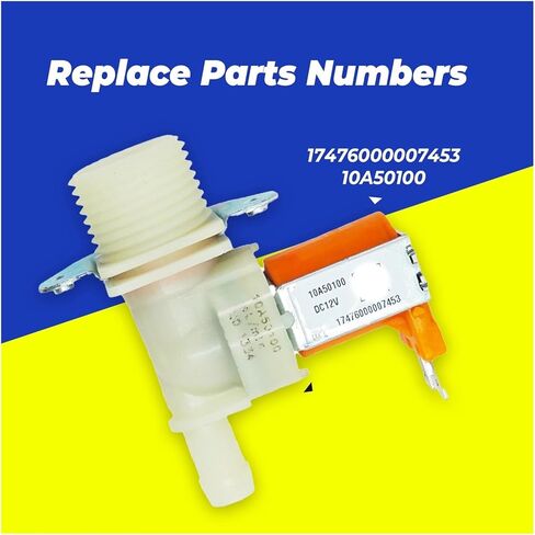 1PCS Replacement Dishwasher Water Inlet Valve 10A50100 17476000007453，Compatible For Midea MDF24P1BST MDF24P2BST in Saudi Arabia