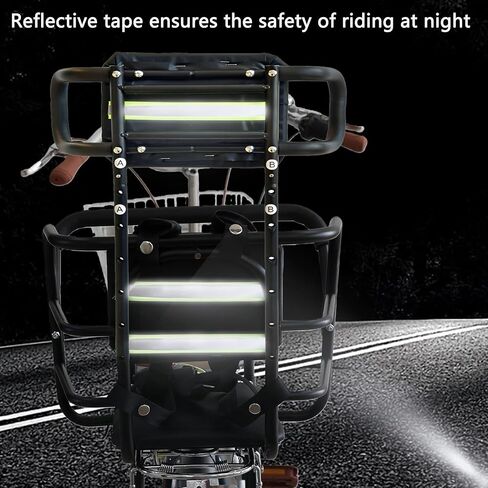 مقعد دراجة خلفي للأطفال مع مسند رأس قابل للتعديل، مقعد دراجة خلفي للأطفال مع دواسات قدم ودرابزين مسند للظهر. كرسي دراجة حامل للأطفال للدراجات مصمم للأطفال من سن 18 شهرًا إلى 8 سنوات in Kuwait