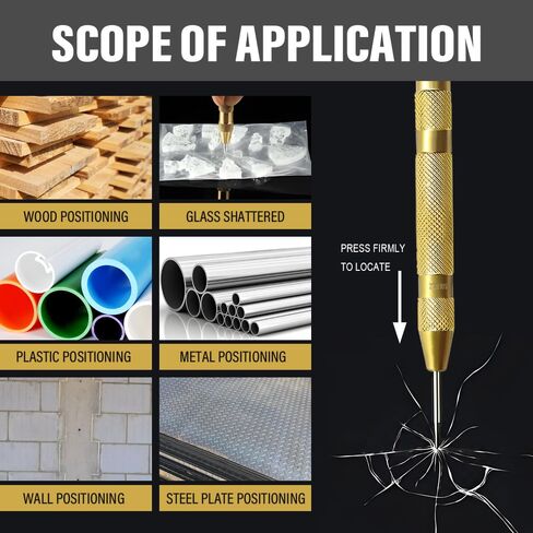 6 Pcs Center Drill Bits Set with 1Pcs Automatic Center Punch,TiAlN Coated Cobalt M2 HSS 60° Lathe Center Drill Bits 1.0 1.5 2.0 2.5 3.0 5.0mm with Case,Countersink Tools for Metalworking in Kuwait