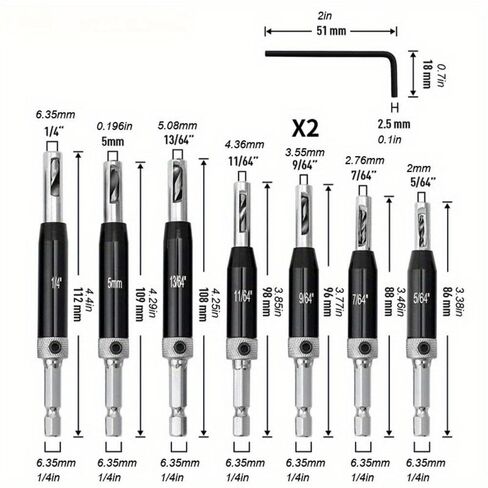 9 Pcs Self Centering Hinge Drill Bit Set Clic Change Door Cabinet Window Hole Puncher Jig Guide Locating Cutter Woodworking Tool HSS in Saudi Arabia