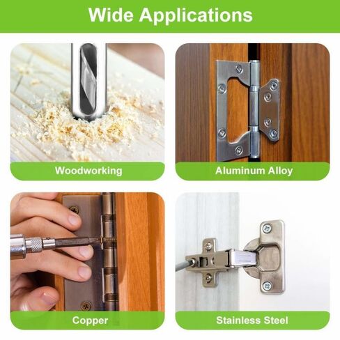 9 Pcs Self Centering Hinge Drill Bit Set Clic Change Door Cabinet Window Hole Puncher Jig Guide Locating Cutter Woodworking Tool HSS in Saudi Arabia