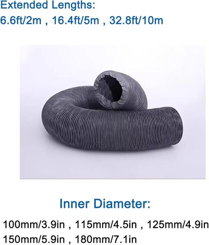 High-Temperature Resistant Nylon Exhaust Hose, Teles Duct for Range Hood & Industrial Ventilation Systems, Durable Flexible Pipe for Efficient Airflow in Saudi Arabia