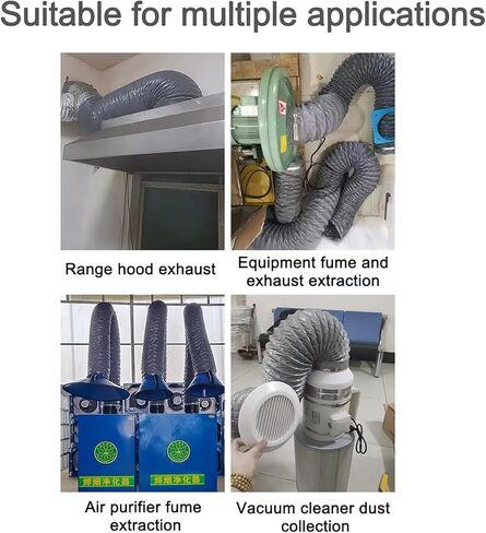 High-Temperature Resistant Nylon Exhaust Hose, Teles Duct for Range Hood & Industrial Ventilation Systems, Durable Flexible Pipe for Efficient Airflow in Saudi Arabia