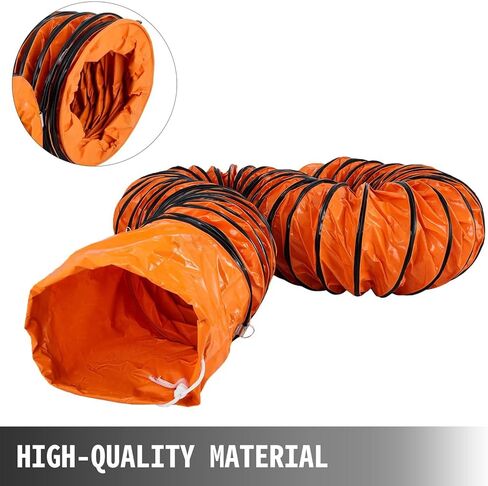 32ft PVC Flexible Duct Hosing, 12in Diameter, Weather-Resistant for Utility Blower, Ventilation & Exhaust Fan Use in Kuwait