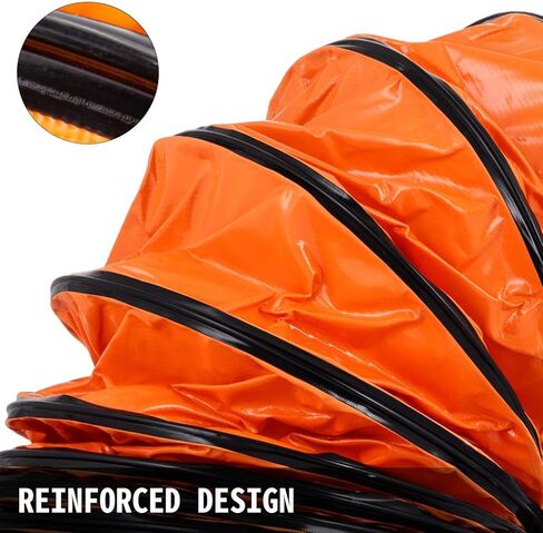 32ft PVC Flexible Duct Hosing, 12in Diameter, Weather-Resistant for Utility Blower, Ventilation & Exhaust Fan Use in Kuwait