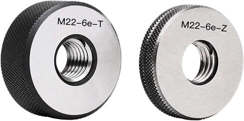 1 مجموعة (1 * GO + 1 * NOGO) 6e M20-M27 القياسية متري غرامة الأسنان موضوع حلقة قياس أداة قياس M20M21M22M24M27(M24X1.5 6e T Z) in Saudi Arabia