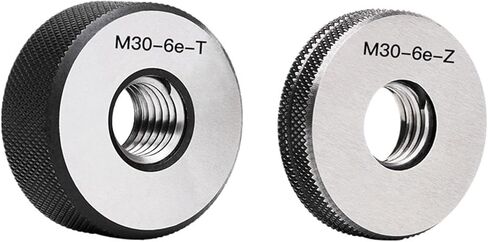 1SET(1*GO+1*NOGO) 6e M30-M42 Standard Metric Fine Tooth Thread Ring Gauge Measure Tool M30M33M34M35M36M39M40M42(M33X2 6e T Z 33) in Saudi Arabia