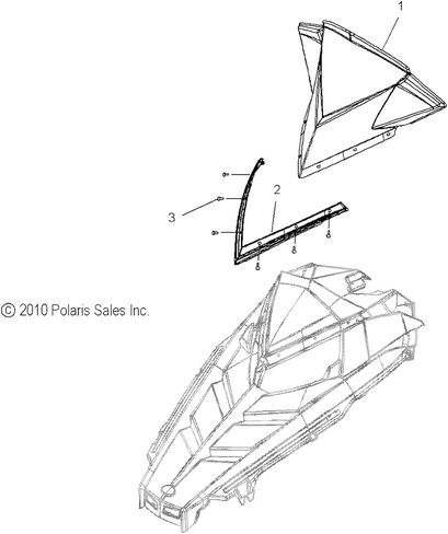 Polaris Snowmobile RMK، منخفض، دخاني، جزء OEM الأصلي 5438224، الكمية 1 in Kuwait
