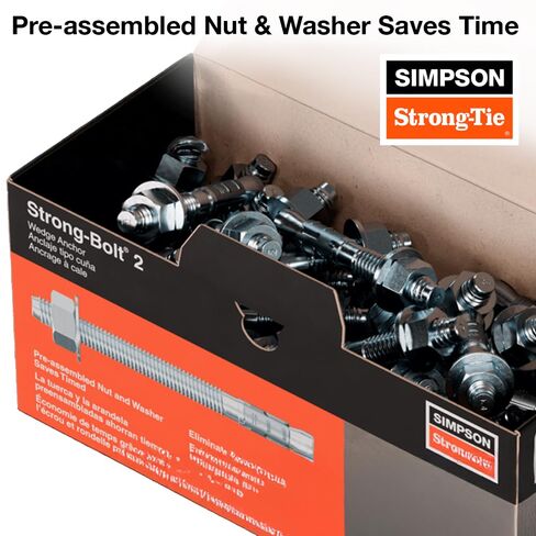 Simpson Strong-Tie STB2-50512F25-1/2" x 5-1/2" StrongBolt2 Wedge Anchor 25ct in Saudi Arabia