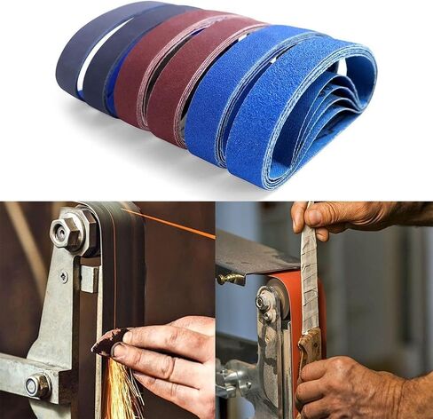 طقم حزام كاشط 3/4 12 بوصة مع تقنية التماس المسطح 30 قطعة مجموعة حبيبات مختلطة للمبراة ومطاحن الأدوات زركونيا الألومينا كربيد السيليكون in Kuwait