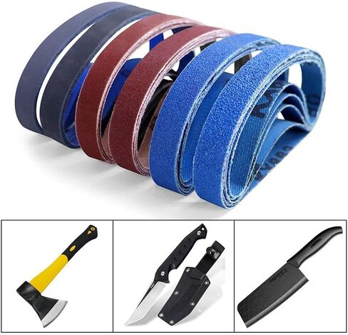 طقم حزام كاشط 3/4 12 بوصة مع تقنية التماس المسطح 30 قطعة مجموعة حبيبات مختلطة للمبراة ومطاحن الأدوات زركونيا الألومينا كربيد السيليكون in Kuwait