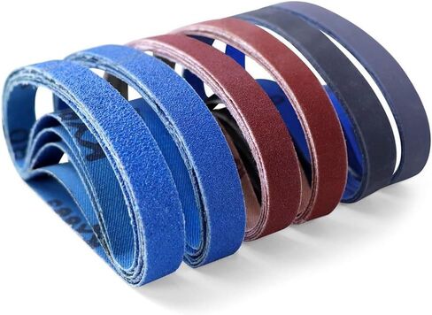 طقم حزام كاشط 3/4 12 بوصة مع تقنية التماس المسطح 30 قطعة مجموعة حبيبات مختلطة للمبراة ومطاحن الأدوات زركونيا الألومينا كربيد السيليكون in Kuwait