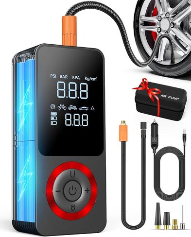 Cordless Tire Inflator with Rechargeable Battery, Smart Air Pump for Car in Saudi Arabia
