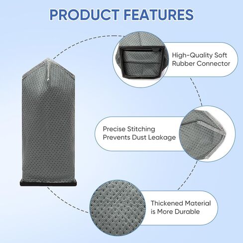 8Pcs Cloth Vacuum Bags Replacement for Hoover Porta Power Swingette S1015 S1029 and CH30000 Commercial Canister Vacuum Cleaner Bag, Replace 43662023 in Kuwait