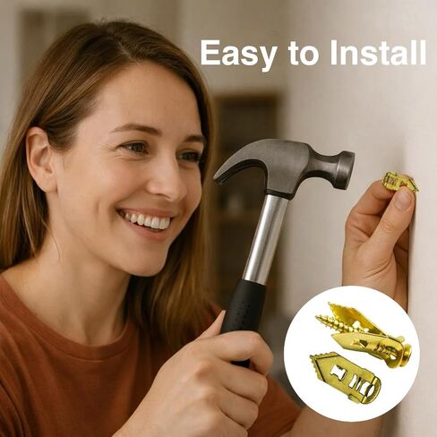 120PCS Self Drilling Drywall Anchors with Screws Kit, Zinc Plated Steel Drywall Grip Anchors, No Pre Drill or Holes in Wall, Zinc Expansion Screws for Shelves, Mirrors, Curtain Rods, Picture Frames in Saudi Arabia