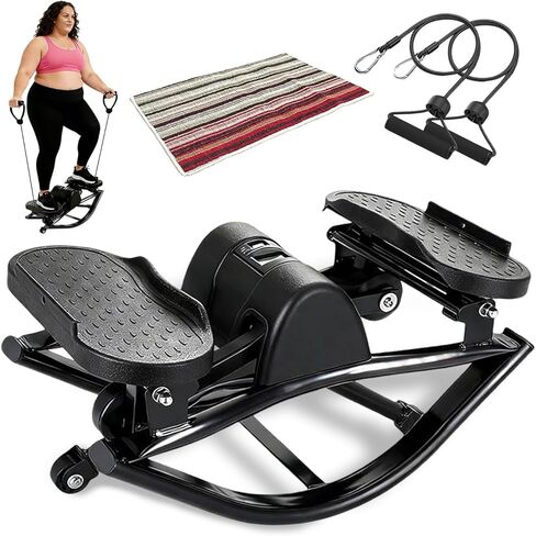 Rock Stepper, Side to Side Exercise Machine, U-Shaped Rock Stepper Machine, Step Rocker Exercise with Uses Silent Technology, Digital Display and Anti-Slip Mat for Home Workout in Saudi Arabia