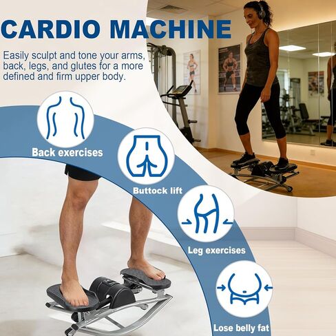 Rock Stepper, Side to Side Exercise Machine, U-Shaped Rock Stepper Machine, Step Rocker Exercise with Uses Silent Technology, Digital Display and Anti-Slip Mat for Home Workout in Saudi Arabia