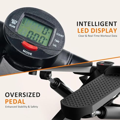 NEWBULIG Mini Stepper للتمرين في المنزل، جهاز خطوة للدرج للياقة البدنية في الأماكن المغلقة، جهاز محمول لصالة الألعاب الرياضية المنزلية لتمرين الجسم بالكامل بسعة وزن 300 رطل in Kuwait