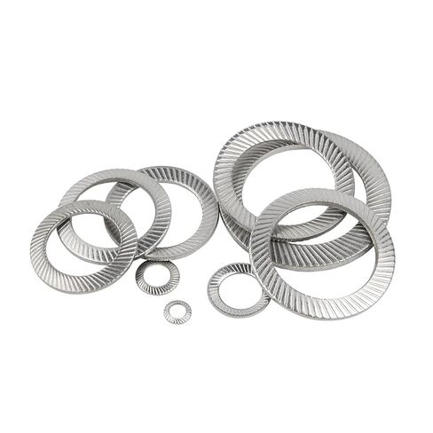 Double Layer self-Locking washers M2.5-M36 304 Stainless Steel/Black Carbon Steel Circular Double-Sided Toothed Washers Anti-Slip washers(Black Carbon Steel,M36-1pcs) in Saudi Arabia
