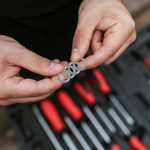 VALICLUD 20 قطعة M10 إسفين قفل غسالات مزدوجة المكدس المضادة للاهتزاز المنغنيز الصلب غسالات للمسامير مسامير الاستخدام الصناعي in Kuwait