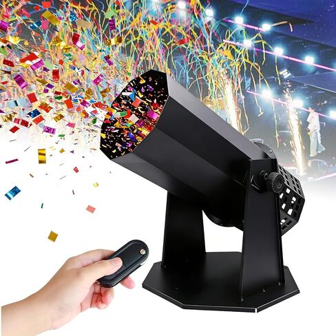 Professional Confetti Cannon Machine 1500W Electric Confetti Launcher Confetti Tubes with Wireless Remote, for Special Event, Parties, Club, Wedding, Concerts,Machine (Machine) (Machine+colorpaper) in Kuwait