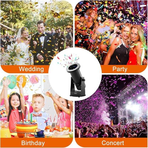 1500W Confetti Cannon, Paper Machine LED Light Confetti Blower, W/Wireless Remote & DMX, for Special Event, Parties, Club, Wedding, Concerts in Kuwait