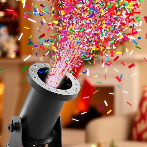 1500W Confetti Cannon, Paper Machine LED Light Confetti Blower, W/Wireless Remote & DMX, for Special Event, Parties, Club, Wedding, Concerts in Kuwait