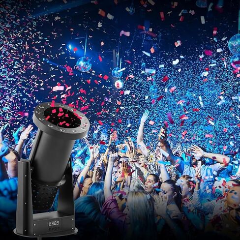 1500W Confetti Cannon, Paper Machine LED Light Confetti Blower, W/Wireless Remote & DMX, for Special Event, Parties, Club, Wedding, Concerts in Kuwait