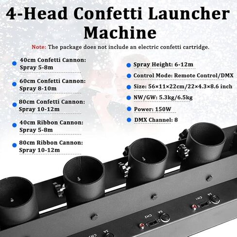 Portable Confetti Machine, Electric Confetti Launcher, Professional Confetti Launcher, Confetti Shooter, for Wedding Receptions, Graduation Parties and Corporate Events in Kuwait