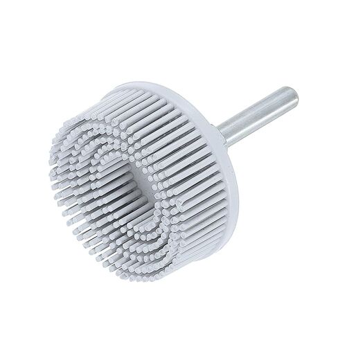 HARFINGTON Bristle Disc 2" 120 Grit R-Type Abrasive Brush Coarse Bristle Disc Deburring Electric Disc Brush Attachment with 1/4" Round Shank Abrasive Coating Removal Disc for Metal, Gray in Saudi Arabia