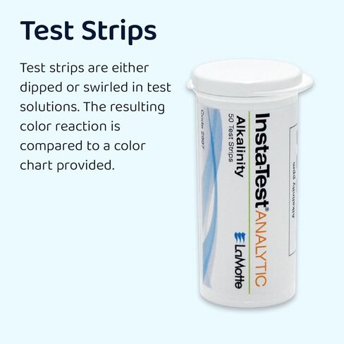 LaMotte Insta-Test 2981 Hardness Single Factor Test Strip, 0-180ppm Range (Vial of 50 Strips) in Saudi Arabia