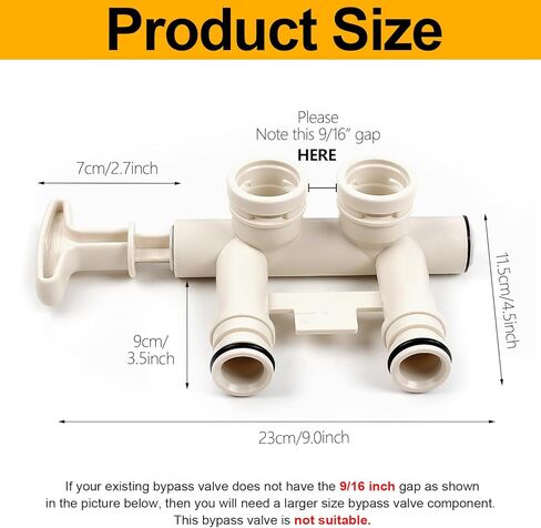 Upgraded Water Softener Bypass Valve 7278434, Compatible with Sears, North Star, GE, Ecowater, 3/4" Softener Valves in Kuwait