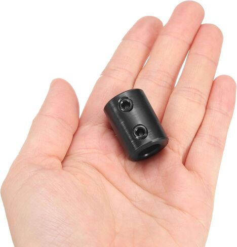 uxcell 2 Pcs Shaft Coupling, 1/2" Bore 1" OD 1-1/2" Length Black Oxide Plated Steel Rigid Coupling with Hex Wrench for 3D Printers Motor Wheel (2 Screws Each Piece) in Kuwait