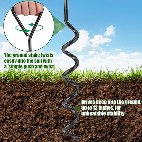 TOBWOLF Baseball & Softball Swing Trainer, Replaceable Practice Baseball on Rope with Heavy-Duty Ground Stake, Solo Swing Practice in Backyard & Get 50ft of Flight Feedback, Ideal for Baseball Players in Kuwait