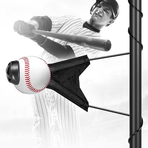 مدرب الضرب المتأرجح المحمول للبيسبول والكرة اللينة، مدرب ضرب ارتفاع الكرة قابل للتعديل مع نظام إعادة الضبط التلقائي للتمرين الفردي، معدات تدريب البيسبول سهلة الإعداد للمبتدئين، اللاعب المتقدم in Kuwait