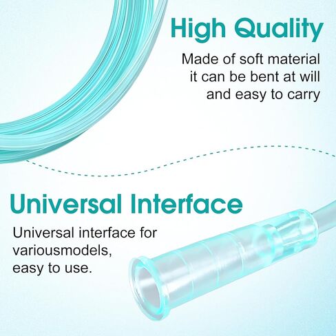 10 Pack 7 Ft Nasal Cannulas for Oxygen, Ultra Soft Adult Oxygen Tubing, High Flow Lightweight Oxygen Hose with Soft Curved Nose Piece for Home & Travel Use in Kuwait
