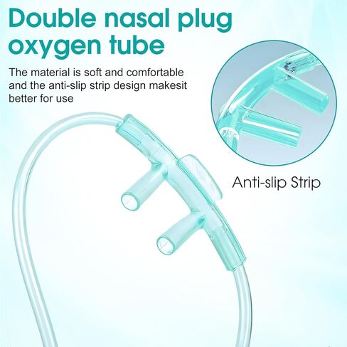 10 Pack 7 Ft Nasal Cannulas for Oxygen, Ultra Soft Adult Oxygen Tubing, High Flow Lightweight Oxygen Hose with Soft Curved Nose Piece for Home & Travel Use in Kuwait
