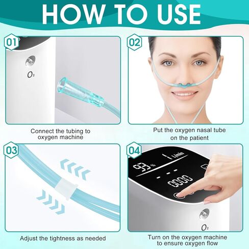 10 Pack 7 Ft Nasal Cannulas for Oxygen, Ultra Soft Adult Oxygen Tubing, High Flow Lightweight Oxygen Hose with Soft Curved Nose Piece for Home & Travel Use in Kuwait