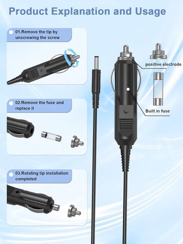 12V Car Charger Compatible with Inogen One G5 G4 G3 G2 G1, Inogen Rove 4 6, OxyGo Next Oxy Go FIT Portable Oxygen Concentrator Replacement Power Supply Cord Adapter Battery Charger in Saudi Arabia